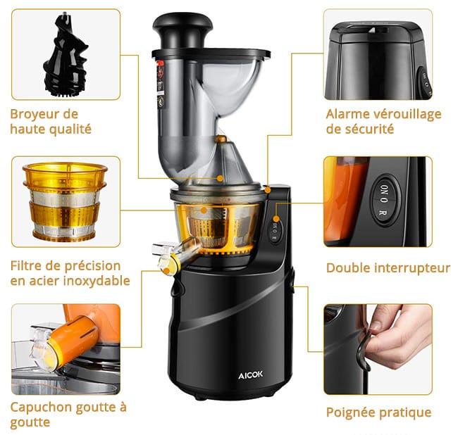 Comparatif des extracteurs de jus avec systèmes de sécurité